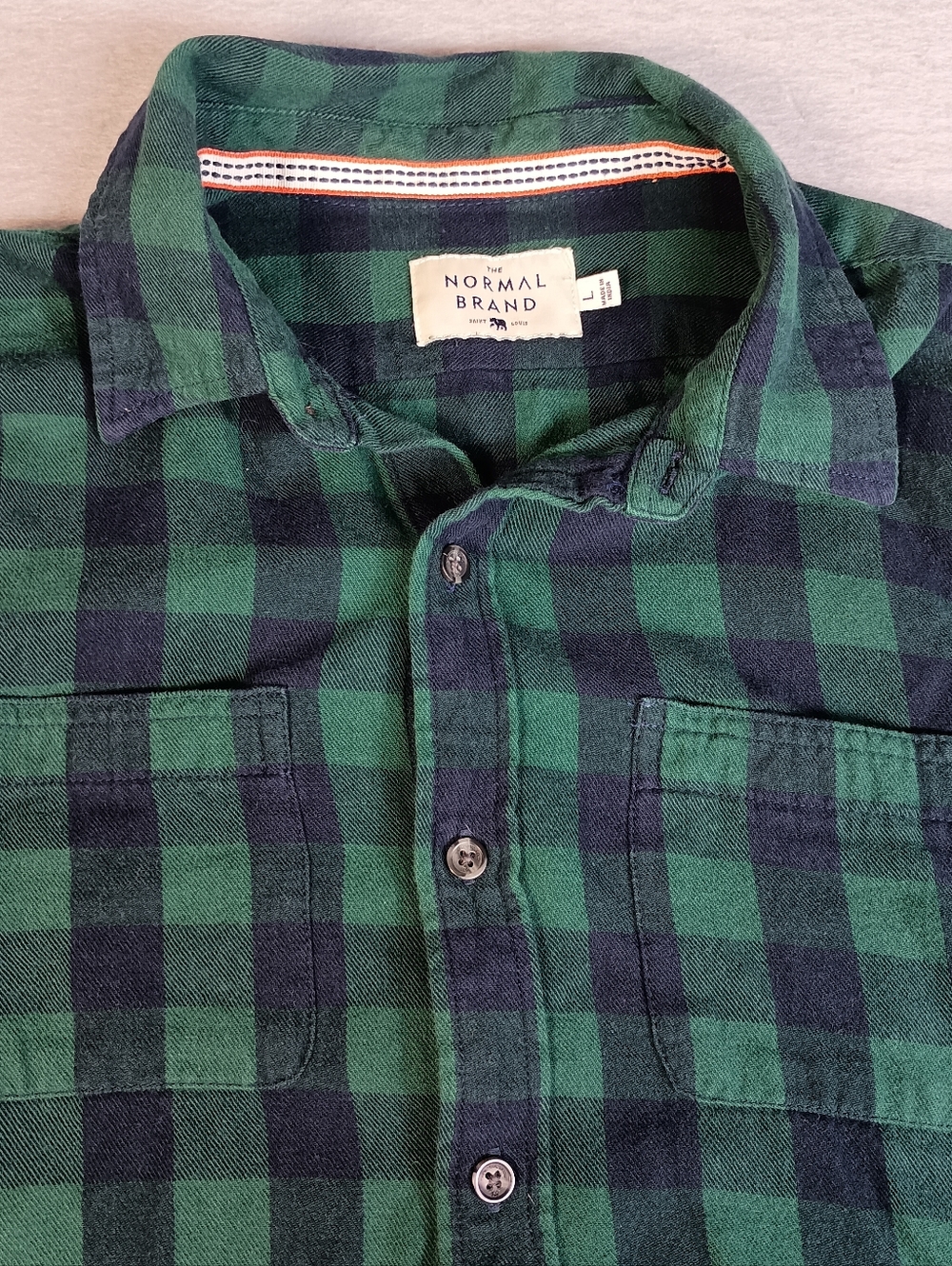 The Normal Brand Buffalo Plaid Button-Down Shirt Mens Large…Runs Small